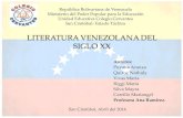 Literatura Venezolana del Siglo XX.