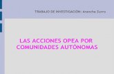 Las Acciones OPEA por comunidades autónomas