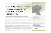 20 municipios con alta vitalidad económica y social en Euskal Herria