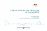 Presentación sobre el Informe de Desarrollo Sostenible de Euskadi