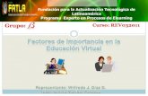 Factores de importancia en la educación virtual
