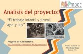 Análisis del proyecto: "El trabajo infantil y juvenil, ayer y hoy"