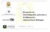 Presentación del proceso de implementación del proyecto de investigación aplicada a la EIB del CILA-UNMSM