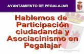Documento Expuesto en la Sesión Hablemos de Asociacionismo y Participación Ciudadana en Pegalajar