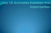 Los 10 animales extintos mas importantes