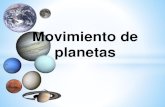 Movimiento de planetas.