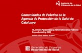 "Comunidades de práctica en la Agencia Catalana de la Salud Pública"