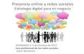 Presencia online y redes sociales seminario 5 octubre 2012