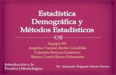 Estadisticas Demograficas y Metodos Estadisticos.