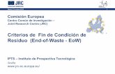 Criterios de fin de condición de residuo (EoW)