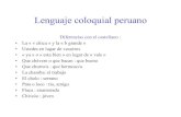 Lenguaje Coloquial Peruano