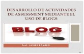 Desarrollo de actividades de assessment mediante el uso de blogs