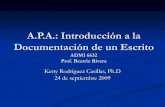 A.P.A. IntroduccióN A La DocumentacióN De Un Escrito 24 Sept 09