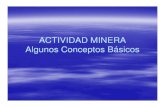 Actividad minera: algunos conceptos básicos