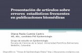 Presentación de artículos sobre errores  estadísticos frecuentes en publicaciones biomédicas
