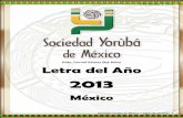 2013 Letra del Ano Sociedad Yoruba de Mexico