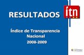 Presentación de resultados Índice de Transparencia Nacional 2008-2009