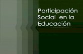 Participación social  en la educación 2