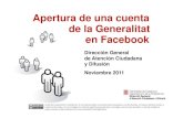 Apertura de cuentas de la Generalitat en Facebook