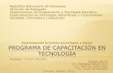 Propuesta inicial del Programa de Capacitación en Tecnología