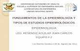 FUNDAMENTOS DE LA EPIDEMIOLOGÍA Y TIPOS DE ESTUDIOS EPIDEMIOLÓGICOS