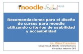 Recomendaciones para el diseño de cursos para moodle  utilizando criterios de usabilidad y accesibilidad