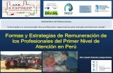 Formas y Estrategias de Remuneración de los Profesionales del Primer Nivel de Atención en Perú