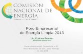 Foro Empresarial de Energía Limpia- Enrique Ramírez