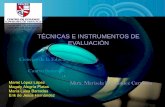 Presentación técnicas e instrumentos de evaluación