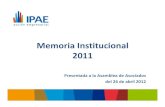 Memoria Institucional 2011