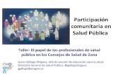 Participación comunitaria en salud pública Javier Gallego