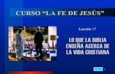 La Fe de Jesús Lección18