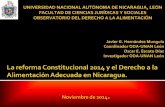 La Reforma Constitucional 2014 y el derecho a la Alimentación adecuada en Nicaragua
