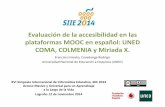Evaluación de la accesibilidad en las plataformas MOOC en español: UNED COMA, COLMENIA y MiriadaX
