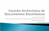 Gestión archivística de documentos electrónicos