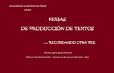 FERIAS DE PRODUCCIÓN DE TEXTOS