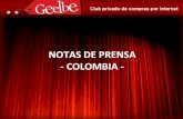Notas de prensa Geelbe Colombia
