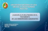 Investigacion sobre LIGADURA ALTA MULTIBANDA EN EL TRATAMIENTO  DE LAS HEMORROIDES SANGRANTES
