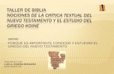 Taller biblia (nociones critica textual)