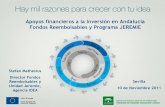 Apoyos financieros a la Inversión en Andalucía Fondos Reembolsables y Programa JEREMIE
