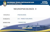 Neuropsicología II (I Bimestre)