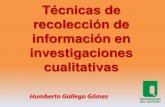 Tecnicas de recoleccion de informacion en investigaciones cualitativas