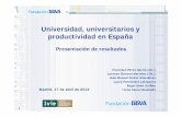 Universidad, universitarios y productividad en España