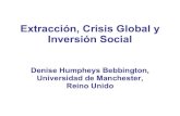 Extracción, Crisis Global e Inversión Social
