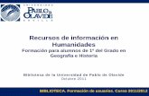 Acceso y uso de la información histórica (material de grado)