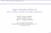 LI2011-T1: Sintaxis y semántica de la lógica proposicional