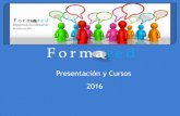 Presentación  Formared y cursos 2015
