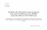 Análisis del Dictamen modificatorio de la Ley 30096 - Ley de Delitos Informáticos del Perú