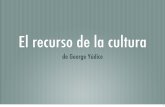 George Yudice "El recurso de la cultura"
