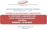 La disertación   o exposición oral  como técnica  de participacion individual.  Mary-28 2012